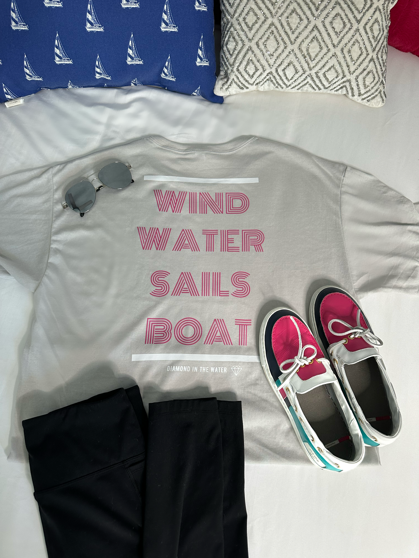 WIND WATER SAILS BOAT T-Shirt