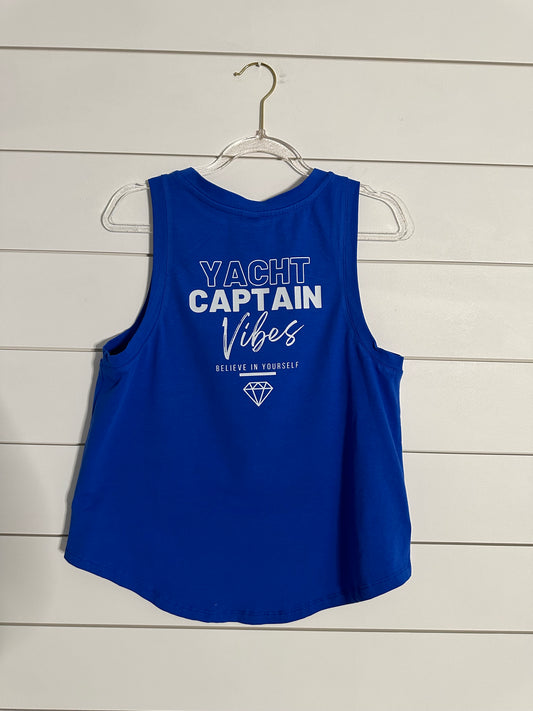 BRIGHT BLUE YACHT CAPTAIN TANK