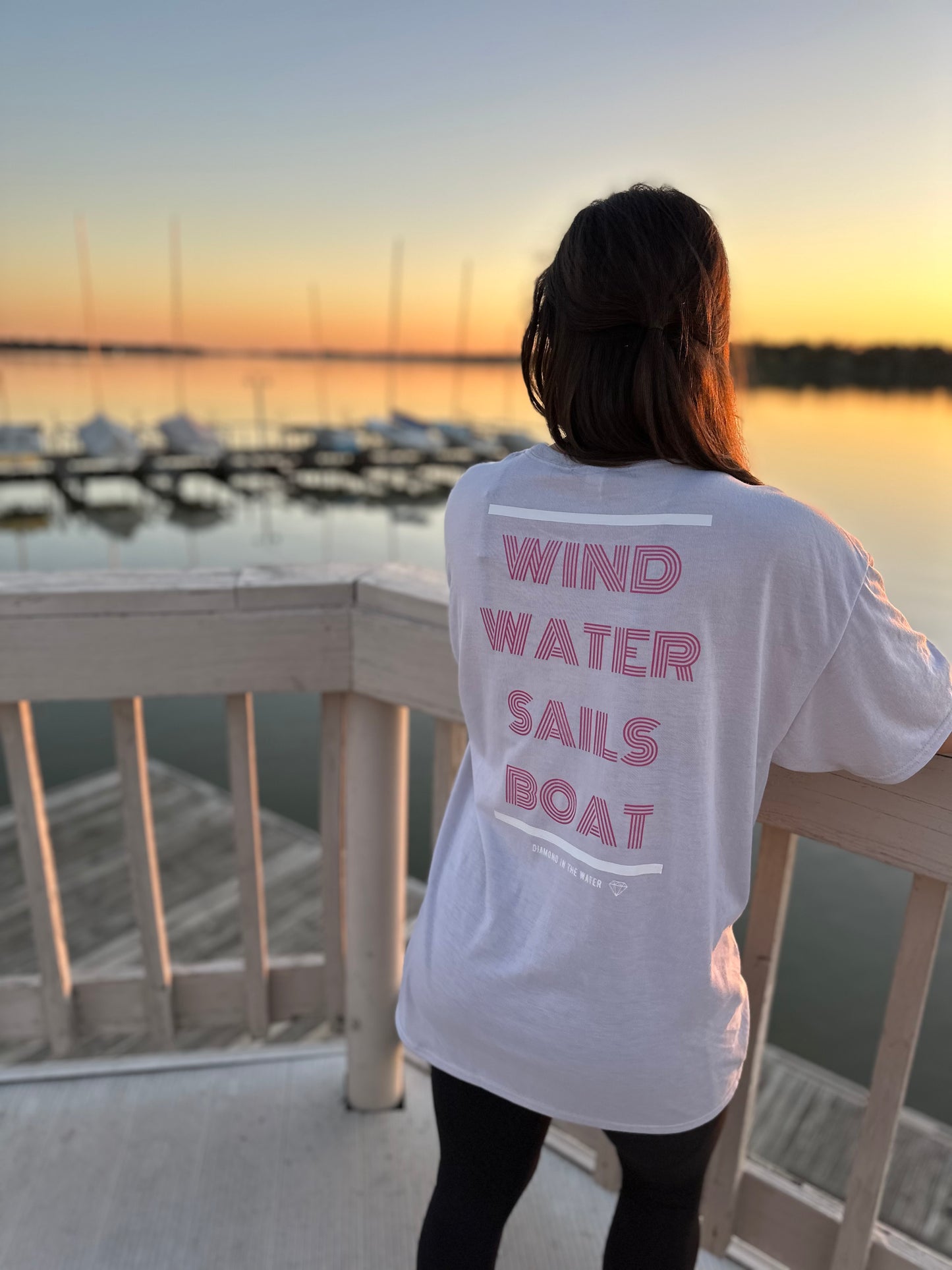 WIND WATER SAILS BOAT T-Shirt